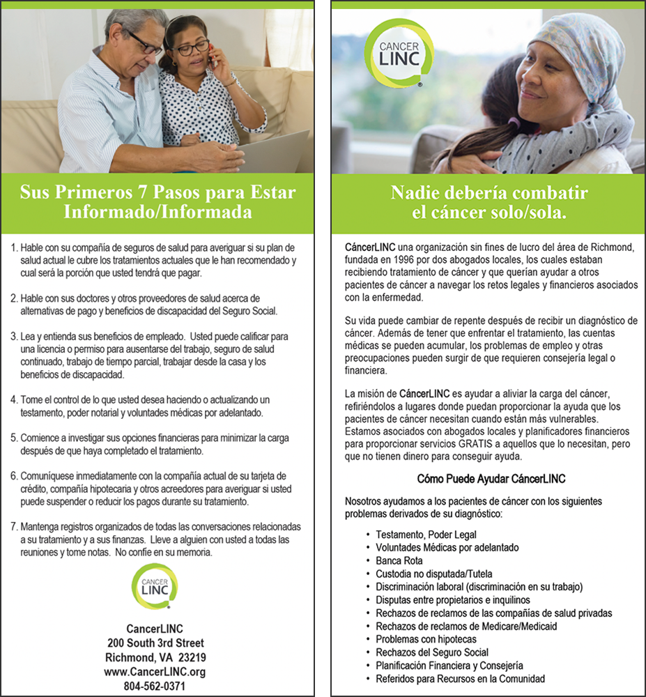 CancerLINC Client Brochure (Spanish Version)