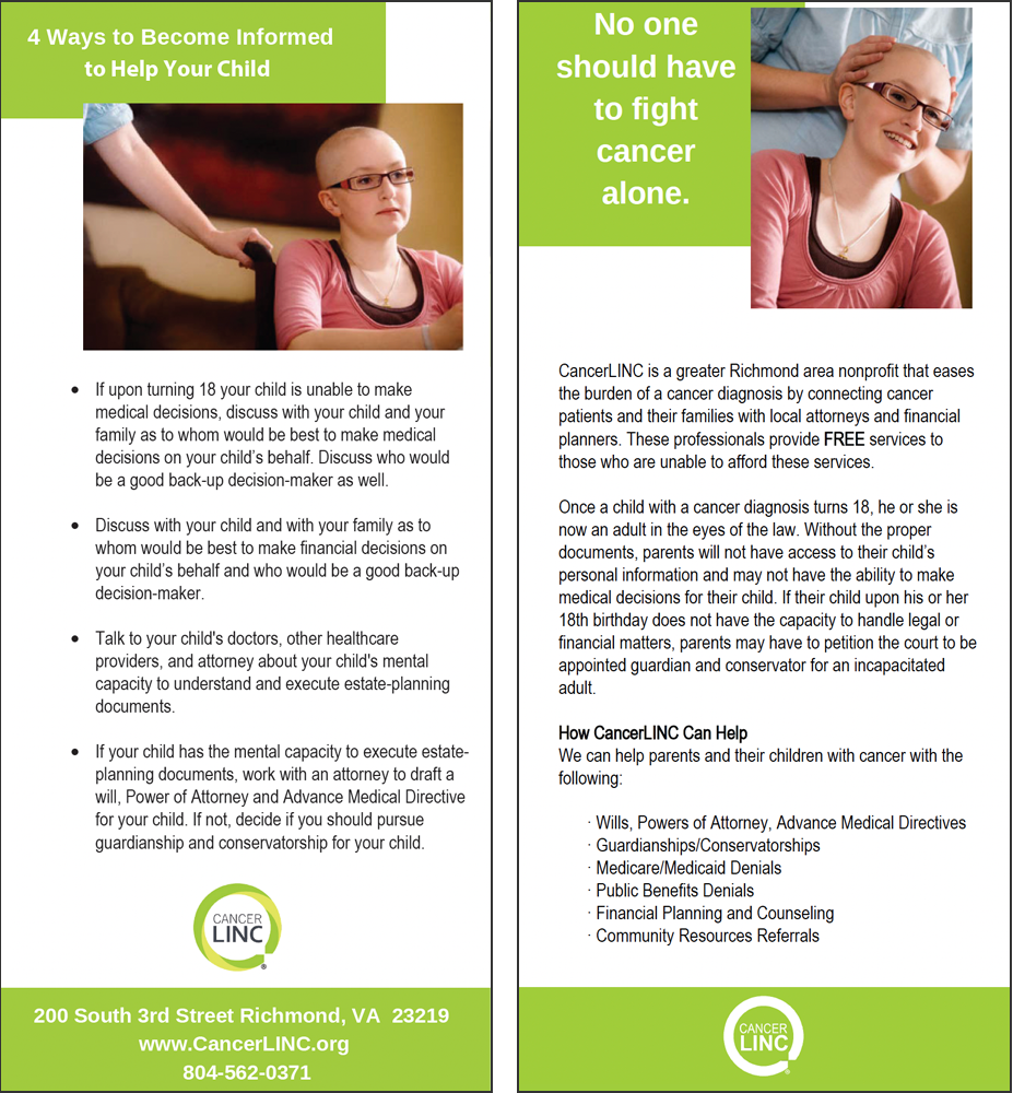 CancerLINC Client Brochure (Young Adult Version)